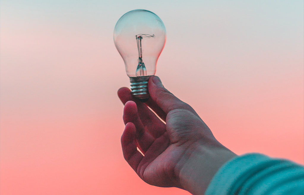 light bulb with background
